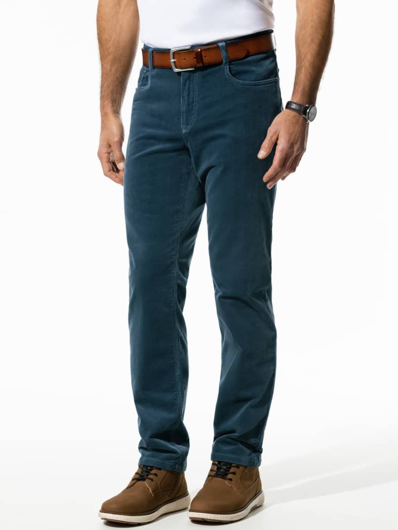 Premium-Cord Five-Pocket Rauchblau