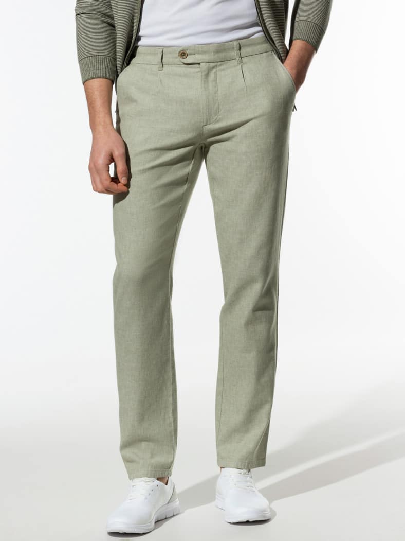 Wohlfühl Leinen-Hose Lindgrün