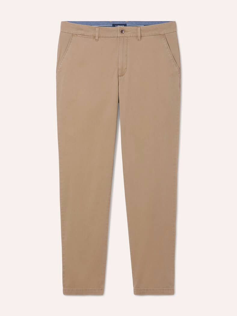 Elastische Chino aus Baumwolle Caramell