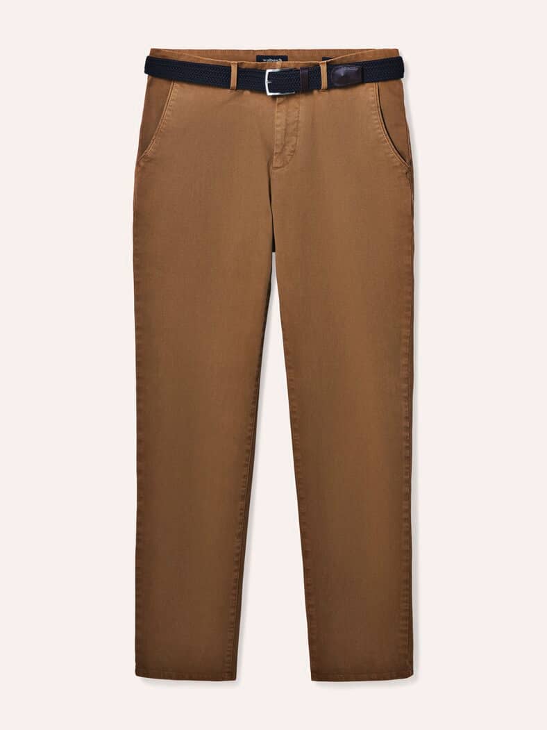 Chino inklusive Gürtel Cognac