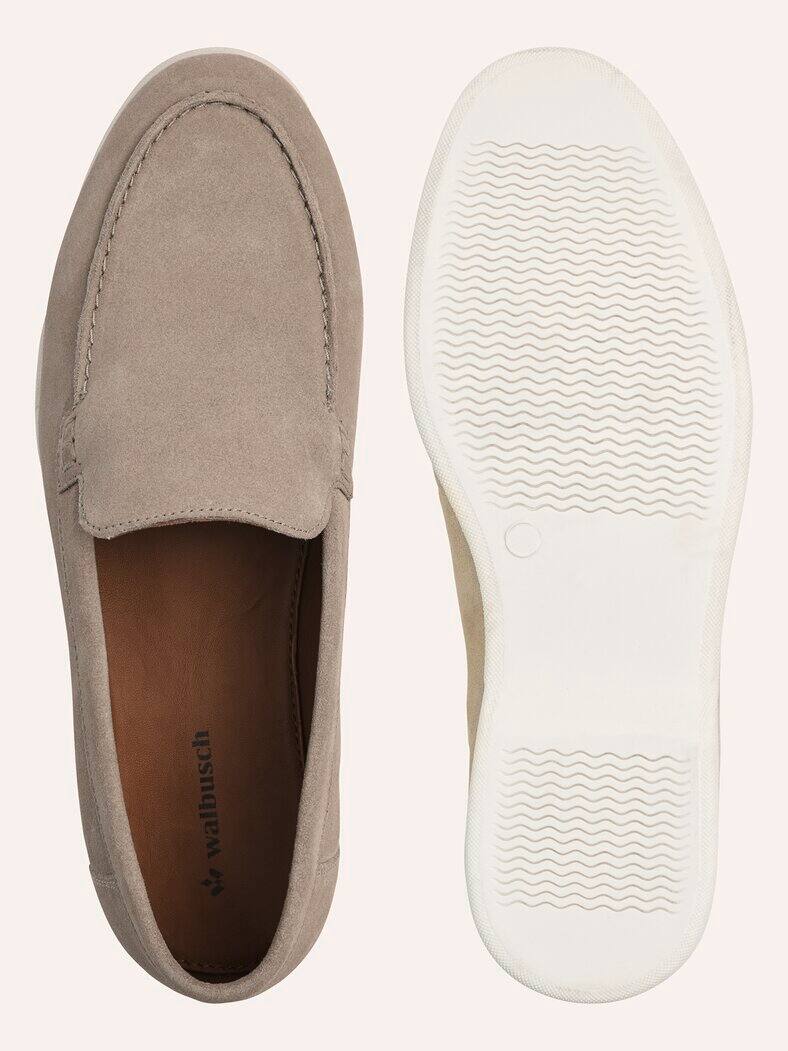 Velours-Loafer Beige