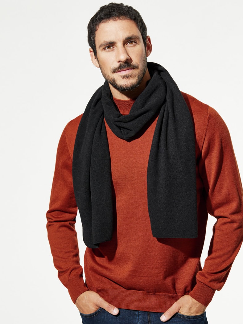 Fleece-Schal Schwarz