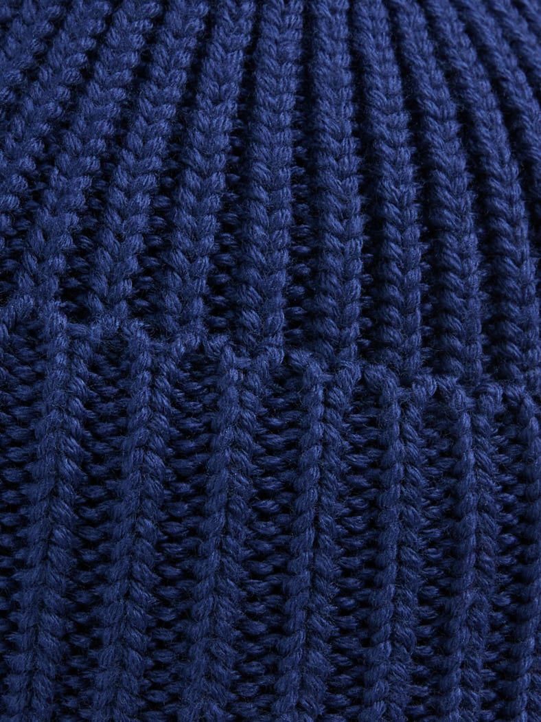 Merino-Mütze Royalblau