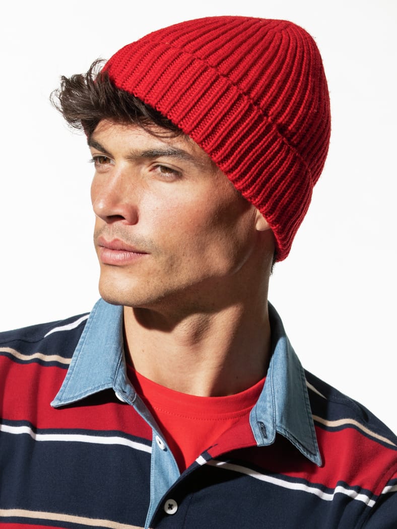 Merino-Mütze Rot