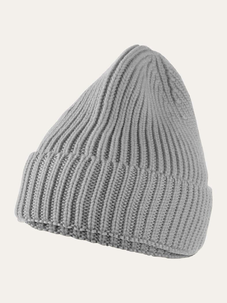 Merino-Mütze Schiefergrau