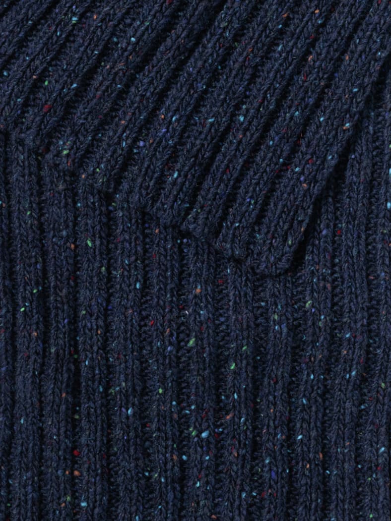 Tweed Wollschal Blau