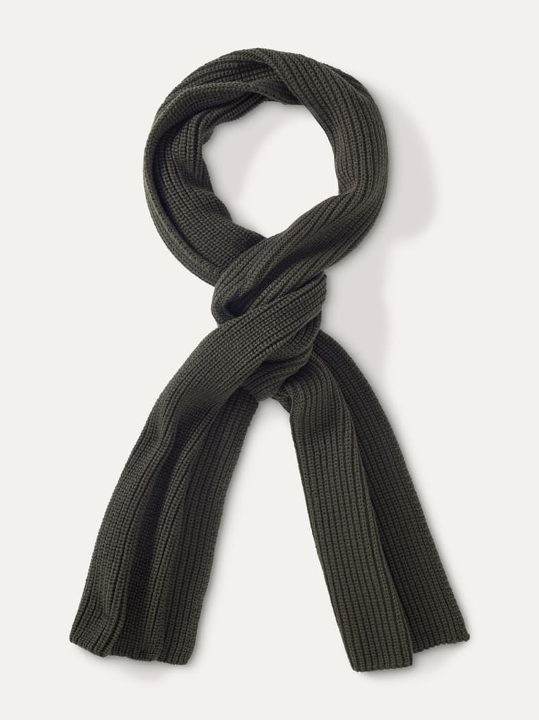 Merino-Schal Krokogrün