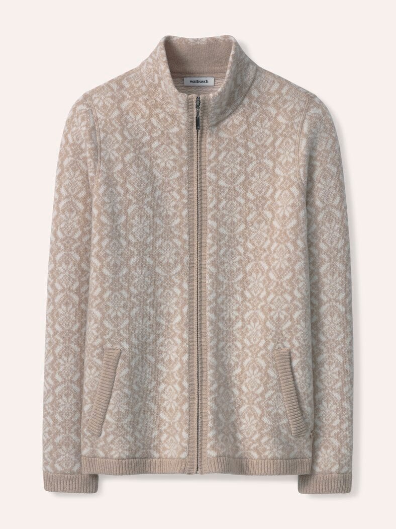 Strickjacke Stern Creme