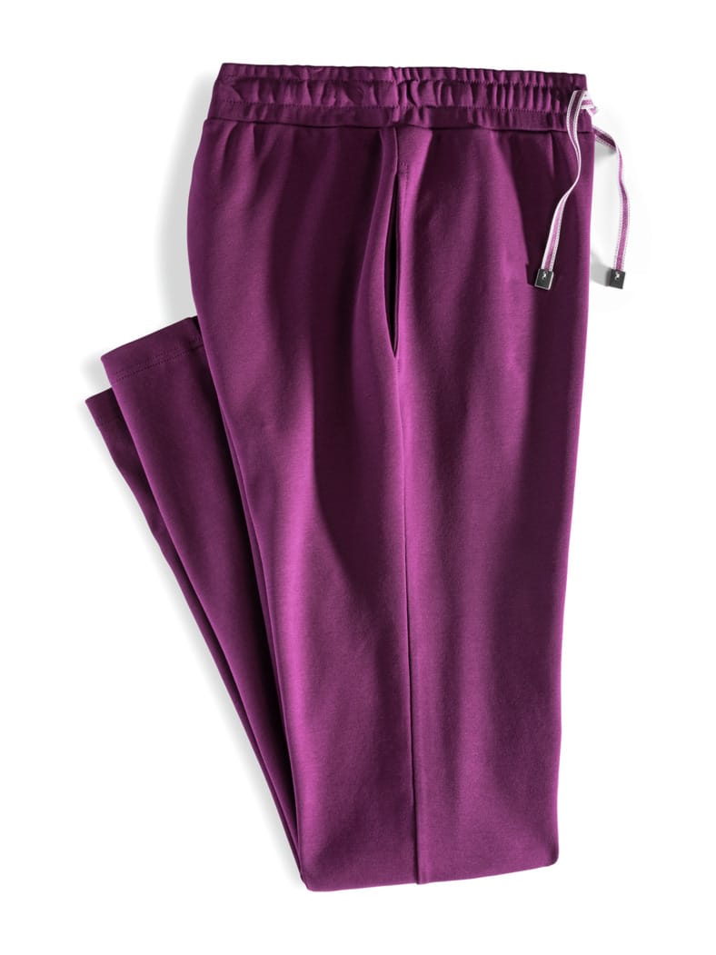 Baumwollstretch Hose Waldbeere