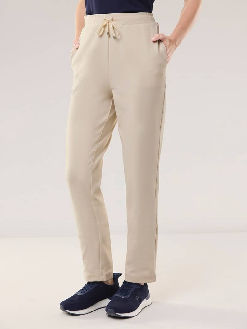 Baumwollstretch Hose Creme