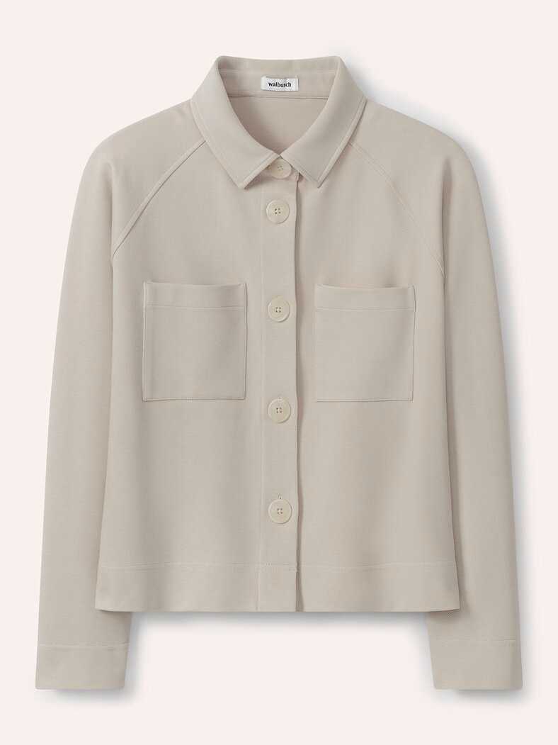 Jersey Twill Jacke Kiesel