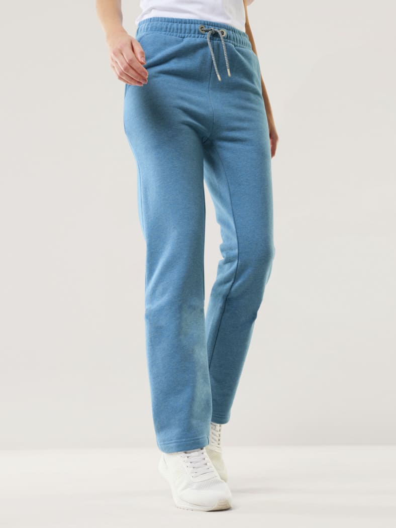Sweat Flausch Hose Horizontblau