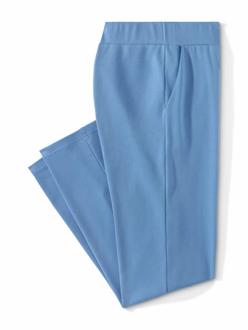 Baumwollstretch Marlenehose Jeansblau