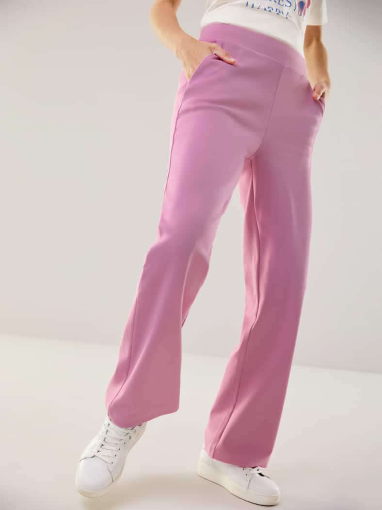 Baumwollstretch Marlenehose Orchidee