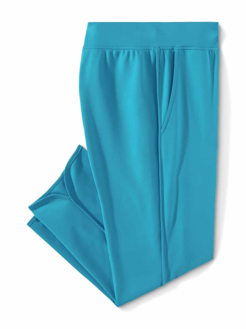 Baumwollstretch Caprihose Azurblau