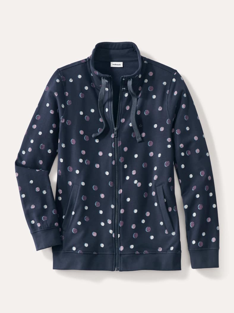 Sweat Jacke Soft Touch Punkte