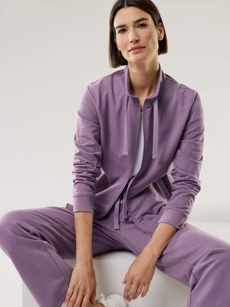 Sweat Jacke Soft Touch Mauve