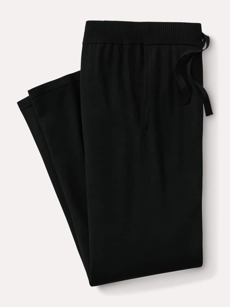 Lounge Strickhose Schwarz