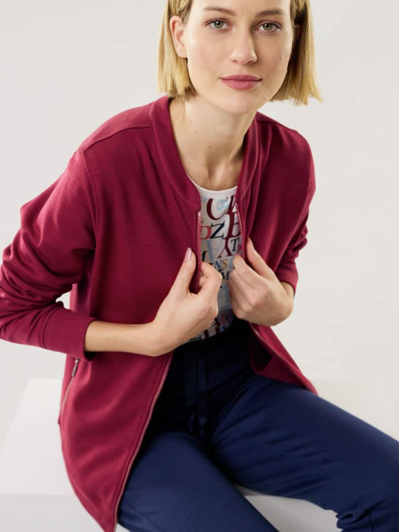 Jersey Jacke Active Wool Rumbarot