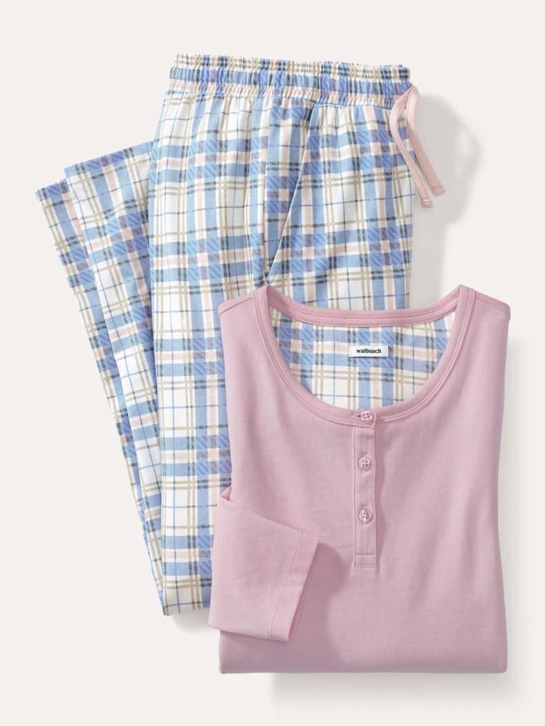 Jersey Flanell Pyjama Karo