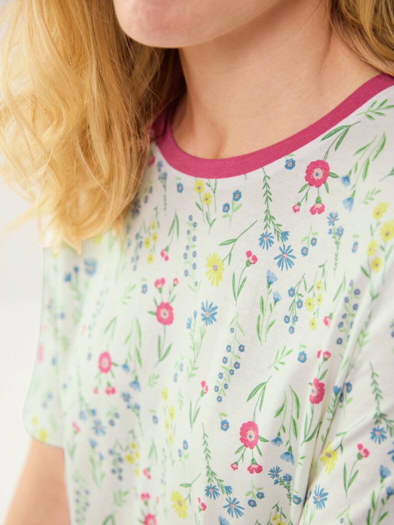 Cooling Schlafshirt Blumen