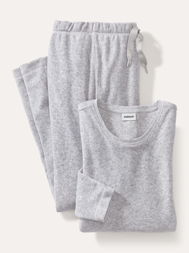 Nicki Kuschel Anzug Grau Melange