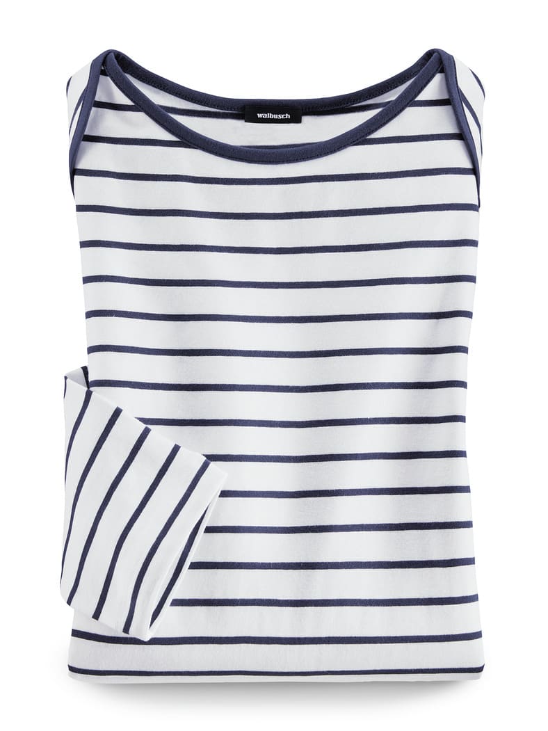 Ringelshirt la Ville Weiß/Marine