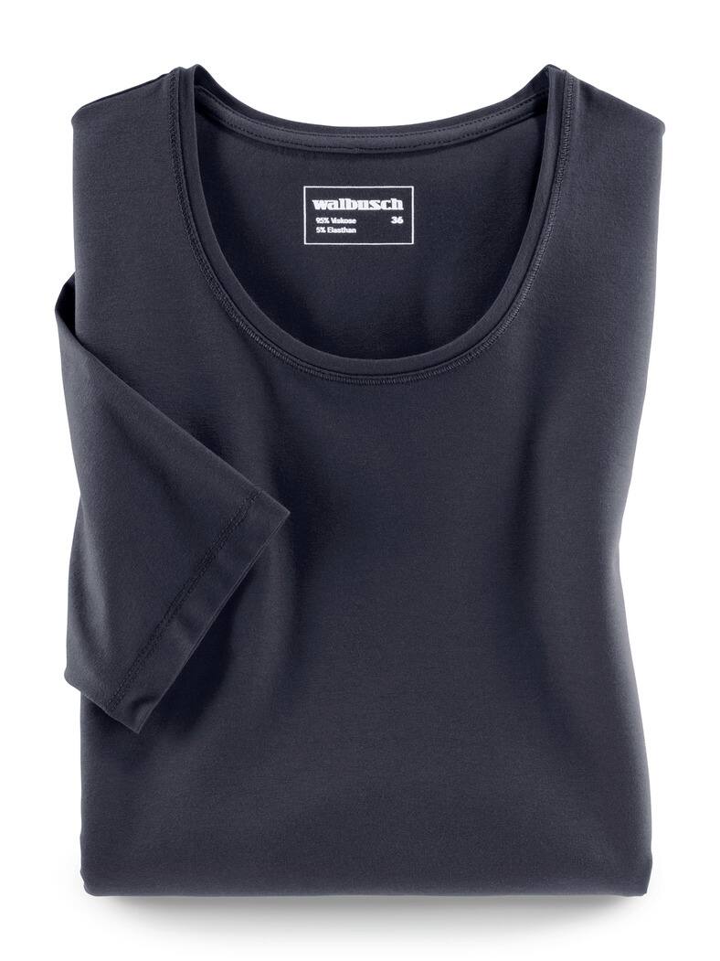 Viskose-Shirt Marine