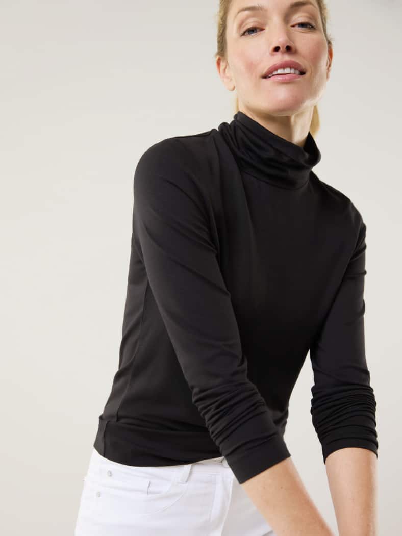 Viskose-Unterziehrolli Schwarz