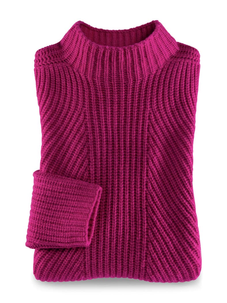 Cashmino Pullover Nahtlos Beere