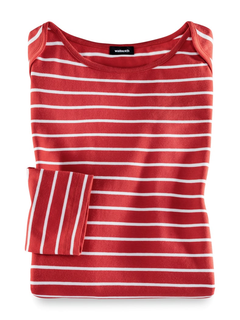 Ringelshirt la Ville Karminrot/Weiß