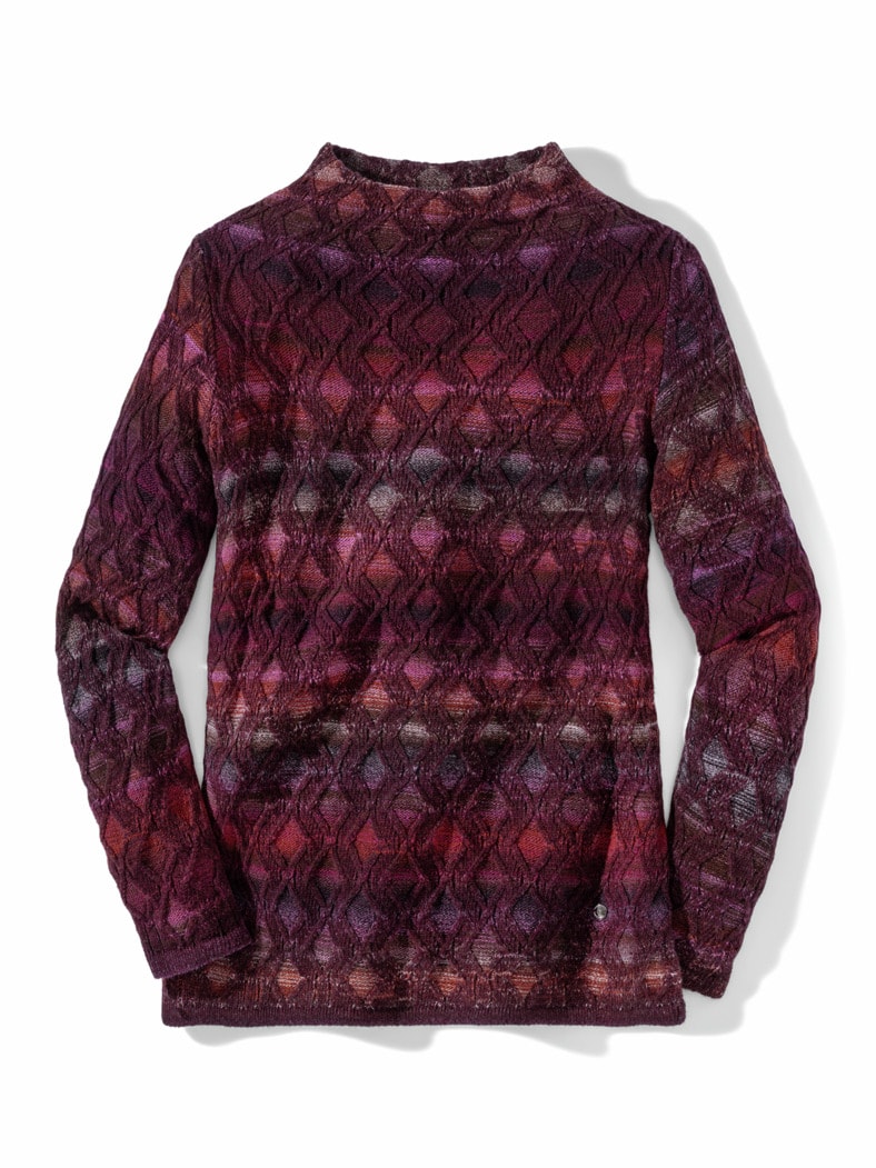 Jacquard-Pullover Degradee Multicolor Cassis