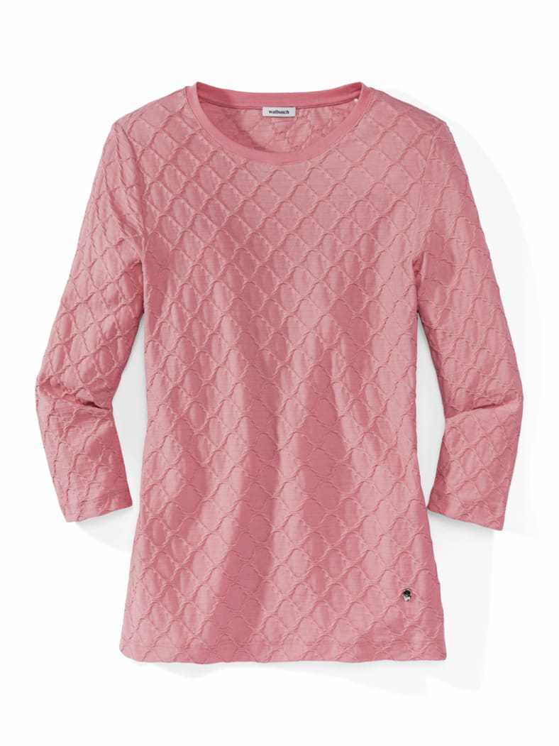 Baumwollshirt Strukturmuster Rosenholz