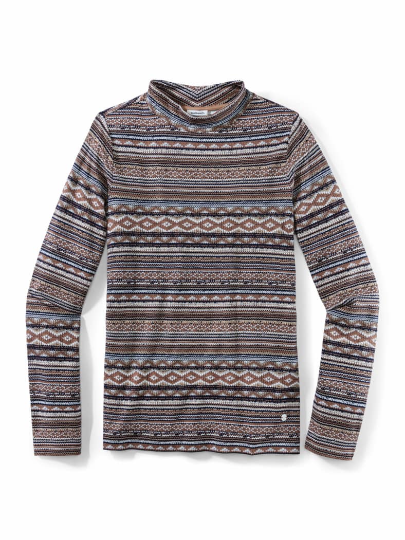 Stehbundshirt Strickmuster Toffee