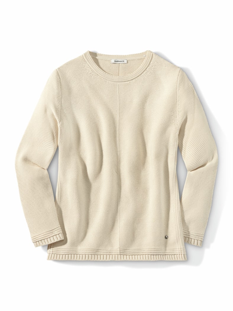 Baumwoll-Pullover Everyday Creme