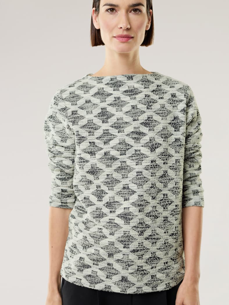 Boucle Sweatshirt Kaminkragen Marine