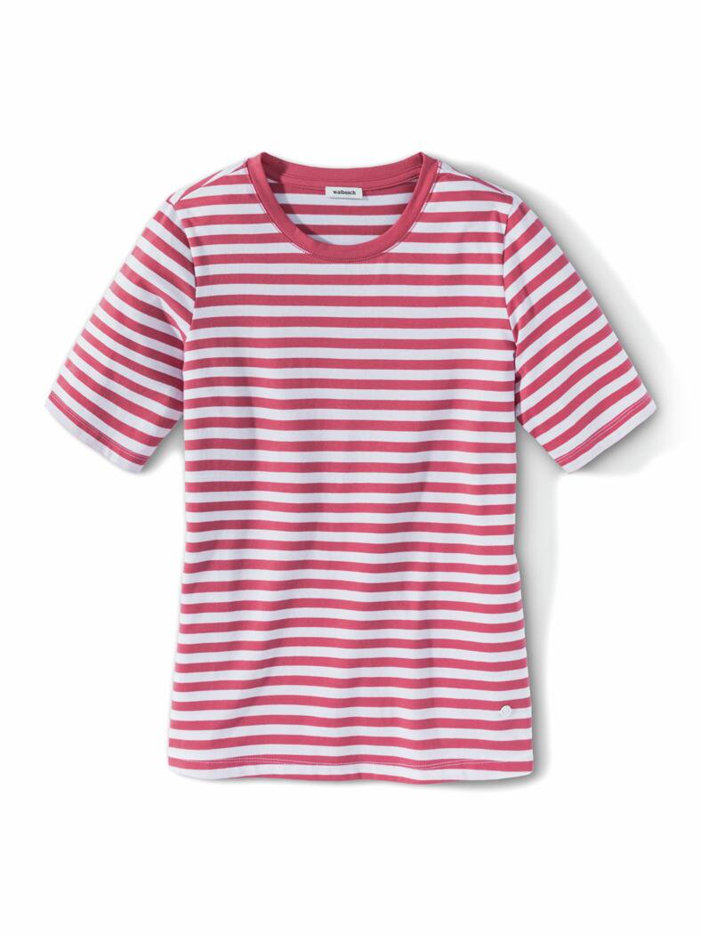 Baumwoll Ringelshirt Himbeersorbet