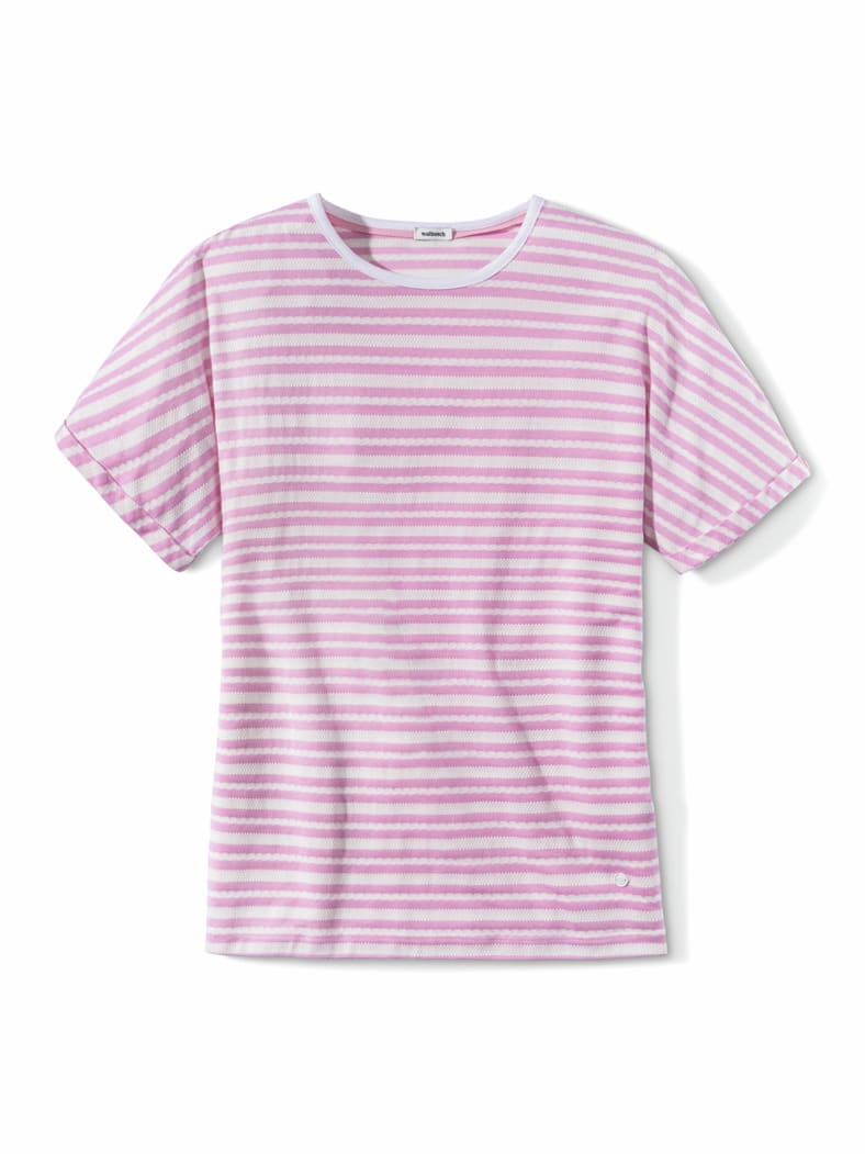 Kimonoshirt Ringelstruktur Hortensie