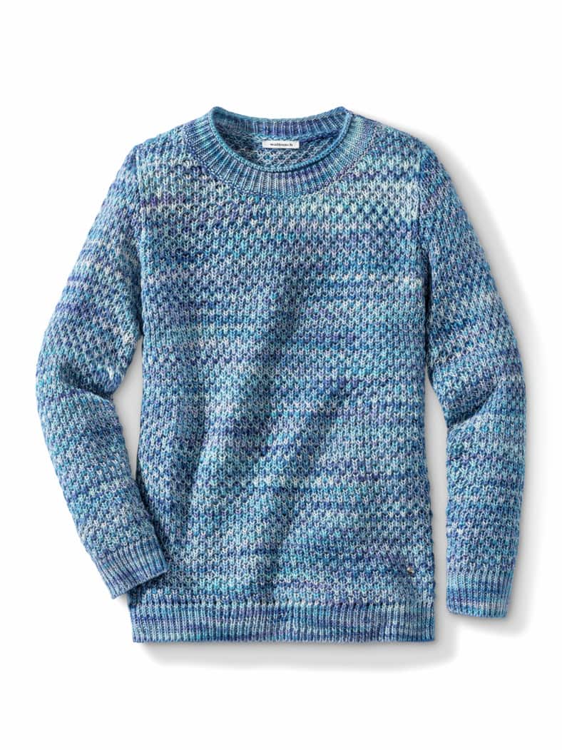 Softcotton-Pullover Farbverlauf Multicolor Skyblue