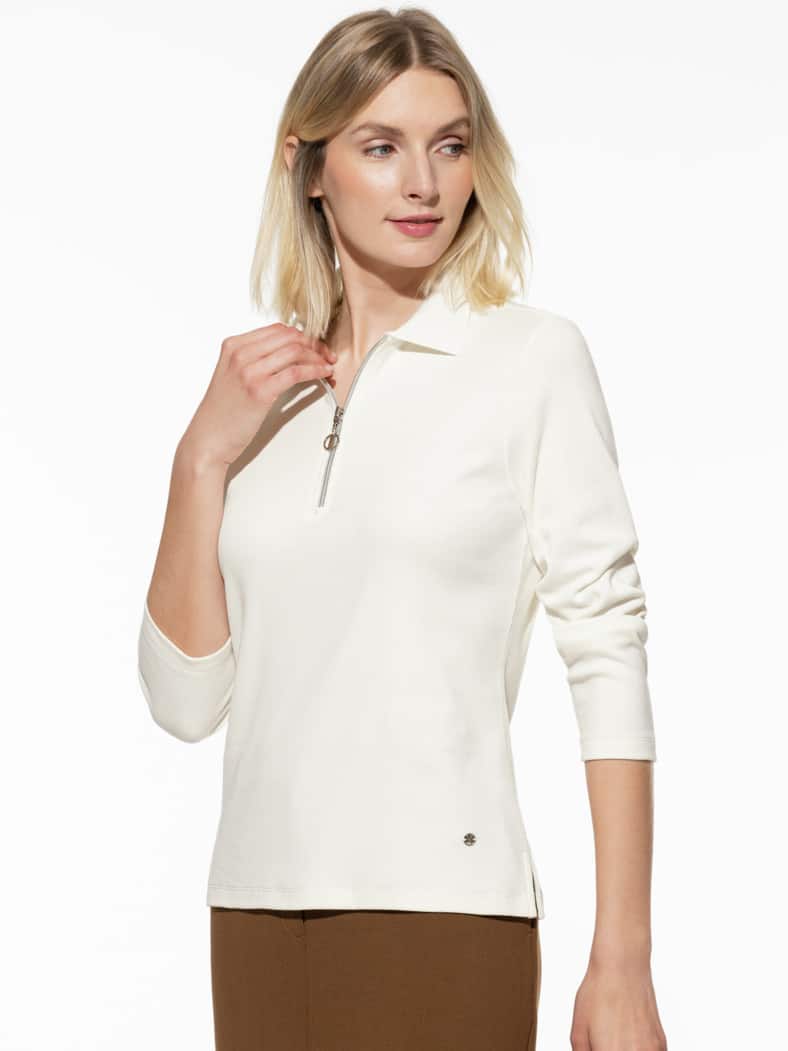 Rippenpolo Zip&Go Offwhite