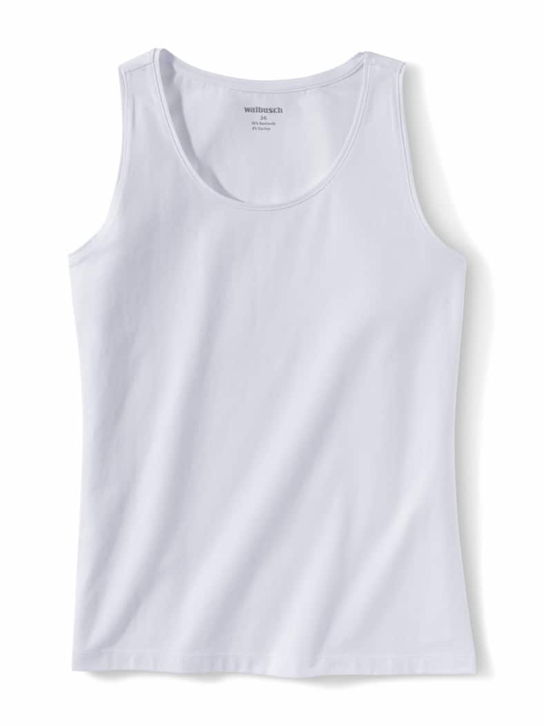 Baumwoll-Basic -Top Weiß