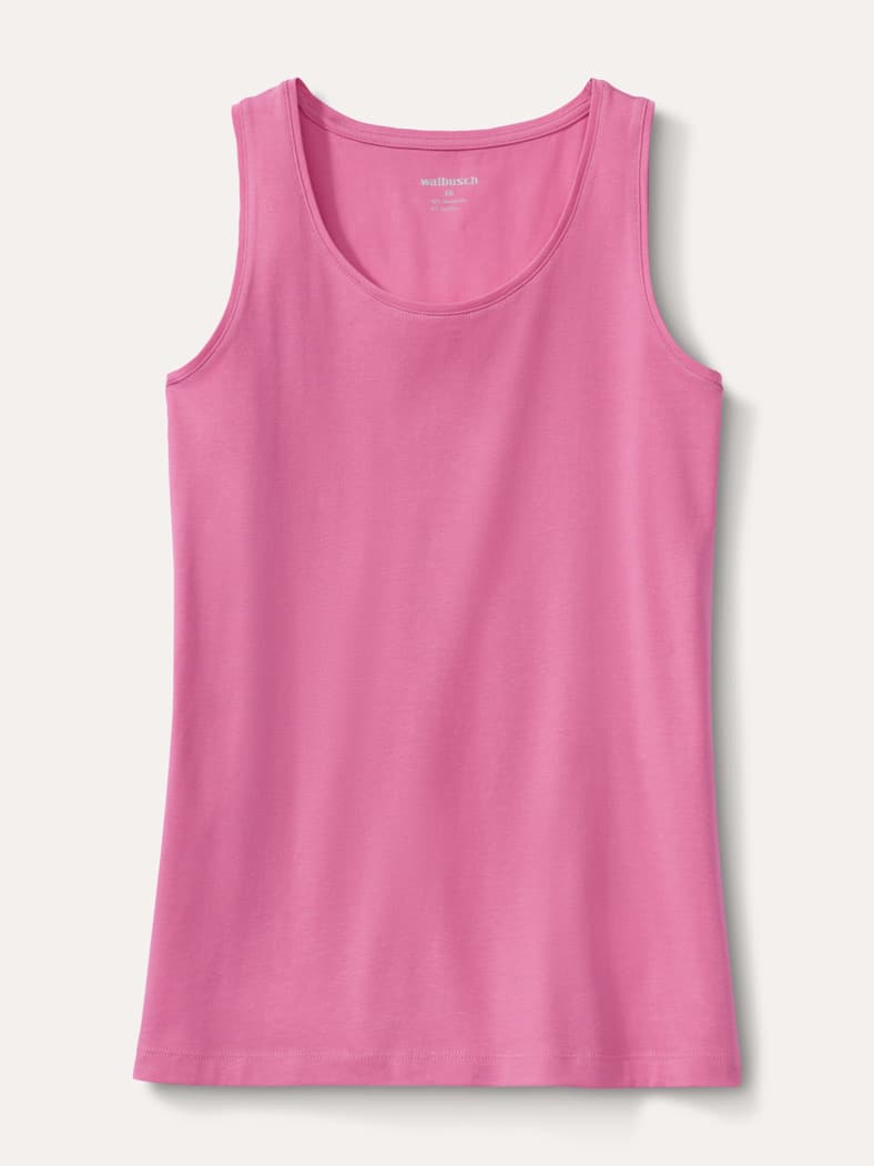 Baumwoll-Basic-Top Malve