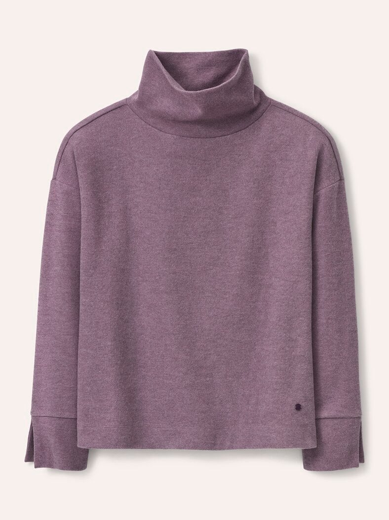 Wärmendes Sweatshirt mit Schalkragen Mauve Melange