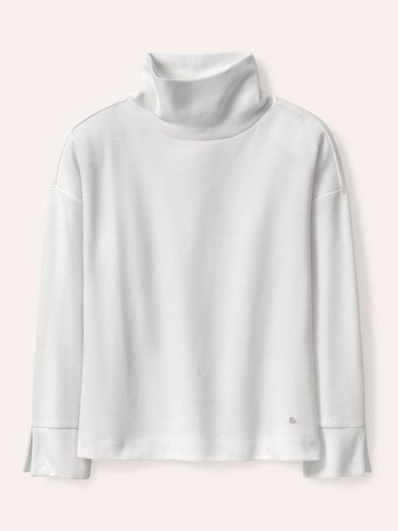 Wärmendes Sweatshirt mit Schalkragen Offwhite