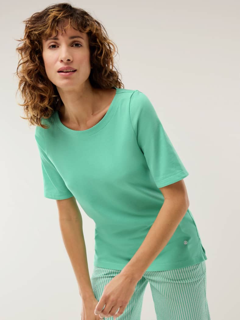 Extraglatt Shirt Jadegrün