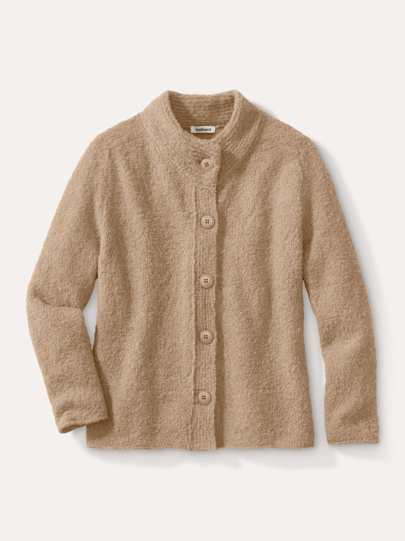 Baby Alpaka Strickjacke Sand