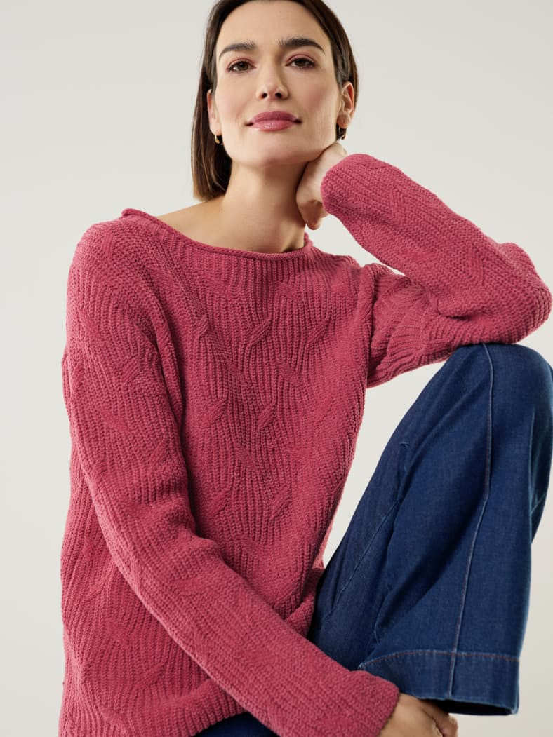 Baumwoll-Samt Pullover Siena