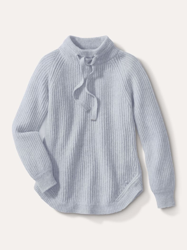 Kuschelgarn-Pullover Silbergrau