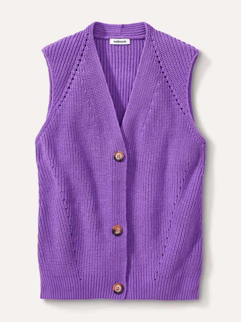 Strickweste Patentmuster Veilchen