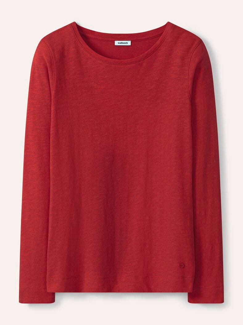 Baumwollshirt aus Flammengarn Signalrot